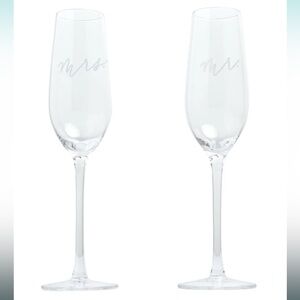 Mr. And Mrs. Champagne Flute Set